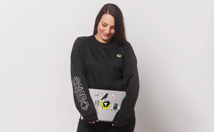 Sweater met Tweakers username wit - afbeelding 2