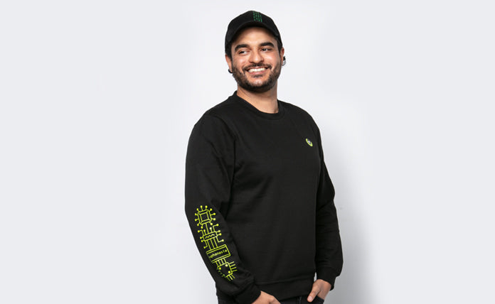 Sweater met Tweakers username groen - afbeelding 1